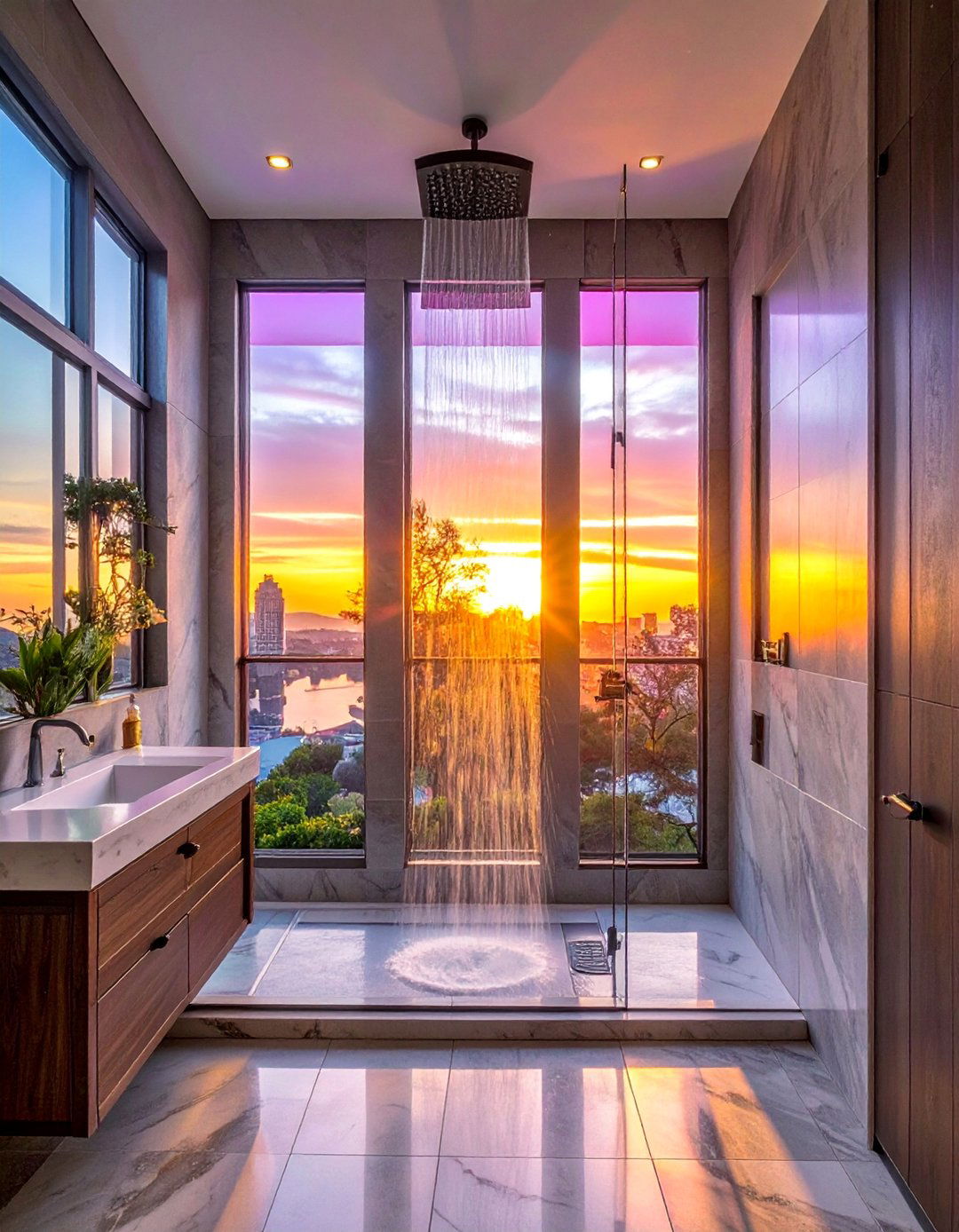Multiple Window Arrays - 30 Shower Window Ideas to Brighten Up Your Bathroom