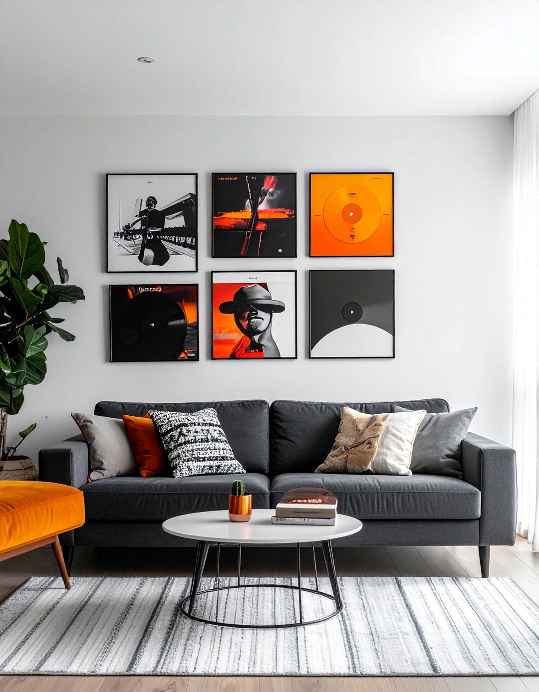 Music Themed Gallery Wall - 40 Gallery Wall Ideas to Showcase Your Style