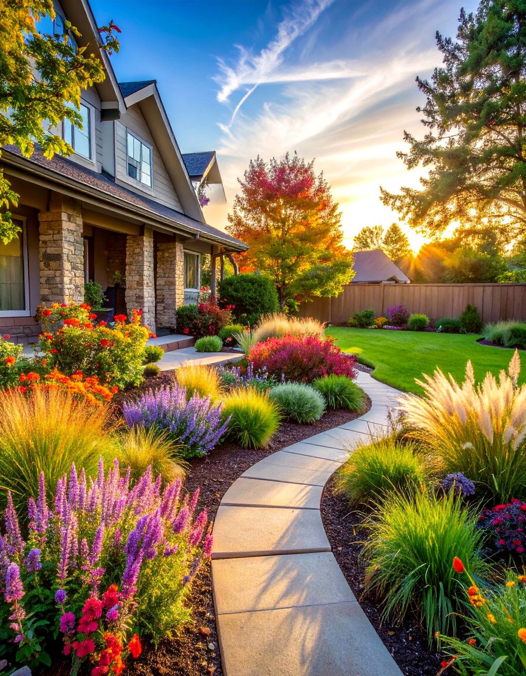 Native Plant Foundation Gardens - 40 Front Yard Landscaping Ideas to Boost Curb Appeal