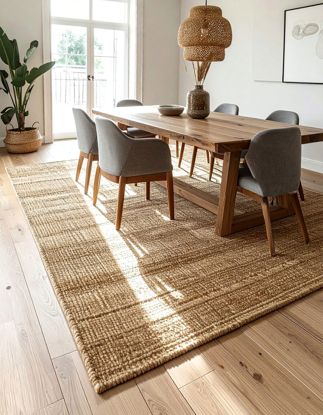 Natural Fiber Area Rugs - 40 Dining Room Decor Ideas to Elevate Your Meals