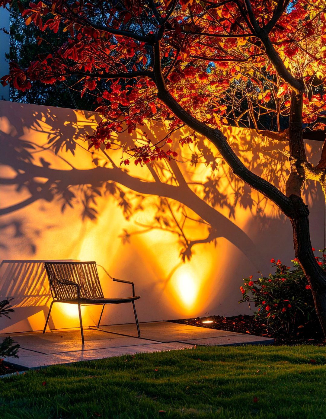 Natural Shadow Play Designs - 40 Backyard Lighting Ideas to Illuminate Your Space