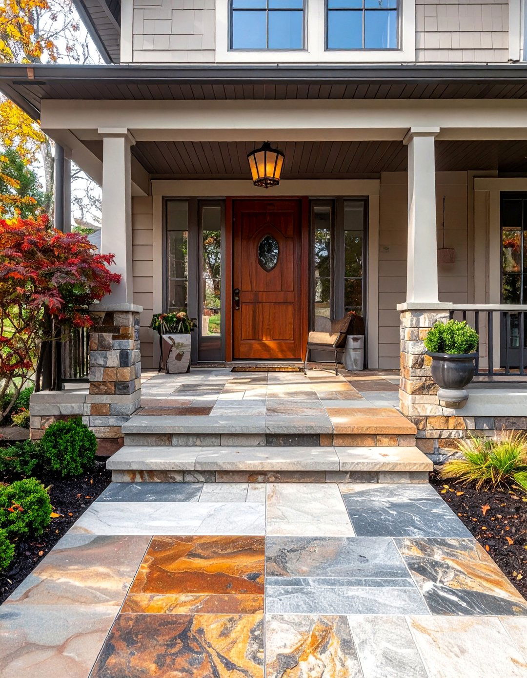 Natural Stone Porch Surfaces - 15 Porch Flooring Options for a Stylish Outdoor Space