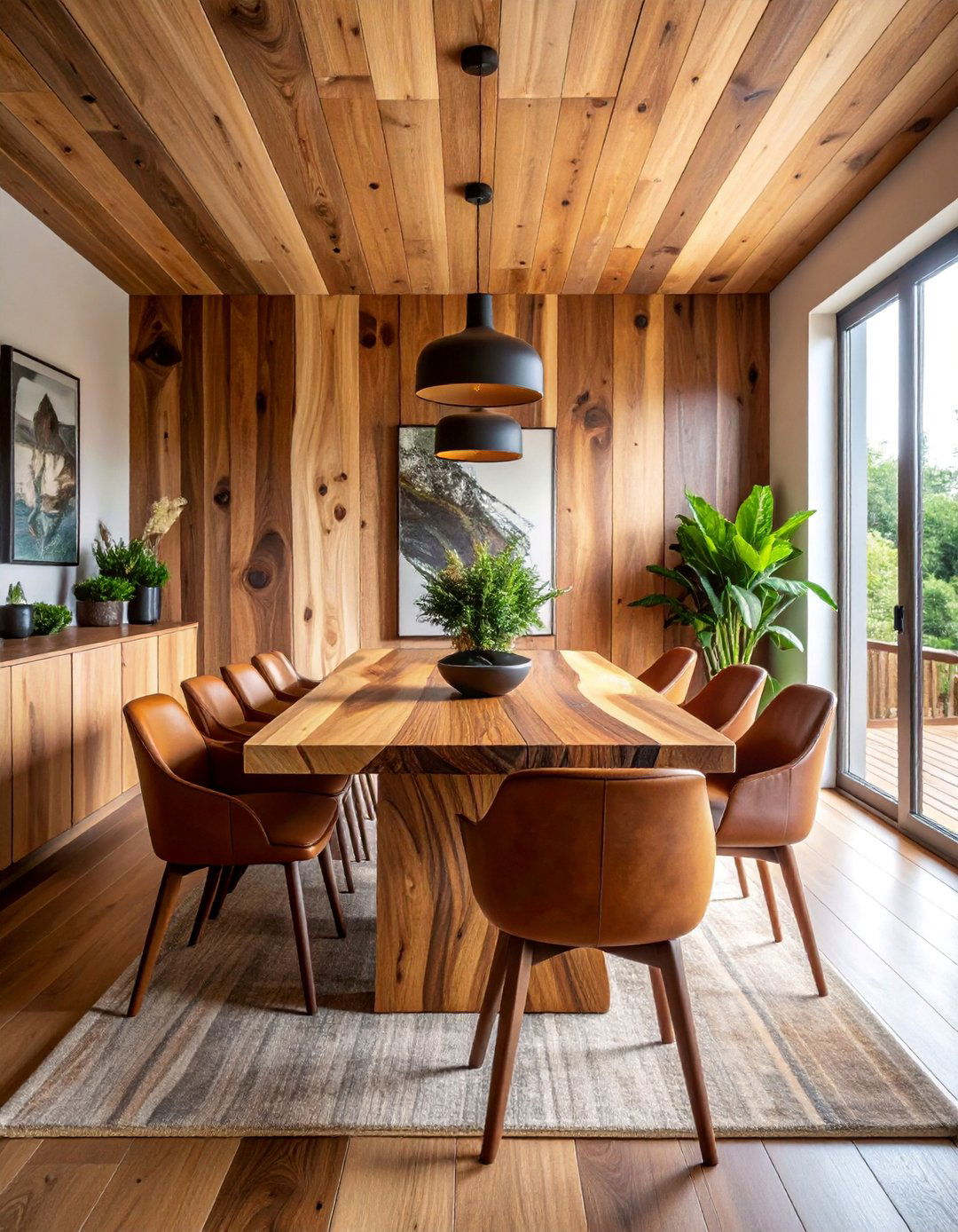 Natural Wood Dining Room - 20 Casual Dining Room Ideas for Everyday Comfort