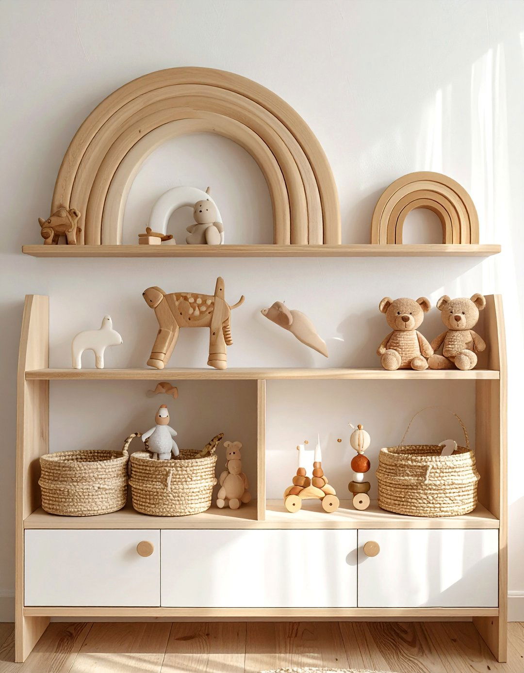 Natural Wood Toys and Decor for a Boho Toddler Room - 20 Boho Toddler Room Ideas for a Chic and Playful Space