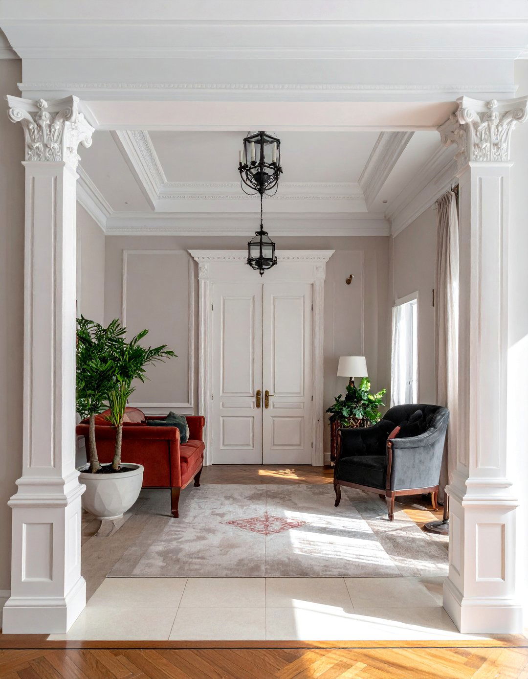 Neoclassical Elements like Columns and Pediments - 30 Traditional Interior Design Ideas for Timeless Homes