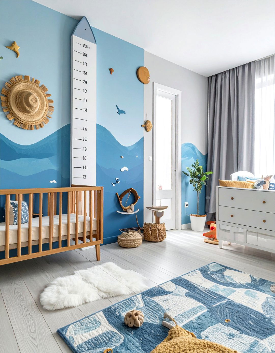 Oar Inspired Growth Chart - 20 Ocean-themed Nursery Ideas for a Calm and Serene Space