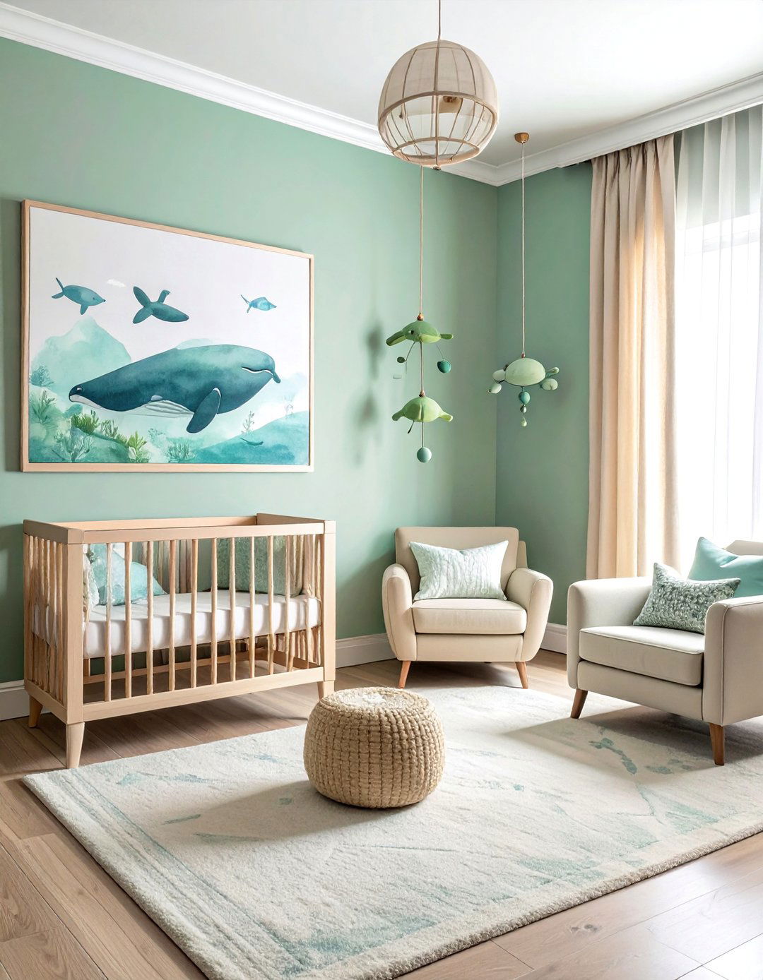 Ocean and Marine Life Themed Nursery - 20 Nature Themed Nursery Ideas for a Serene Space