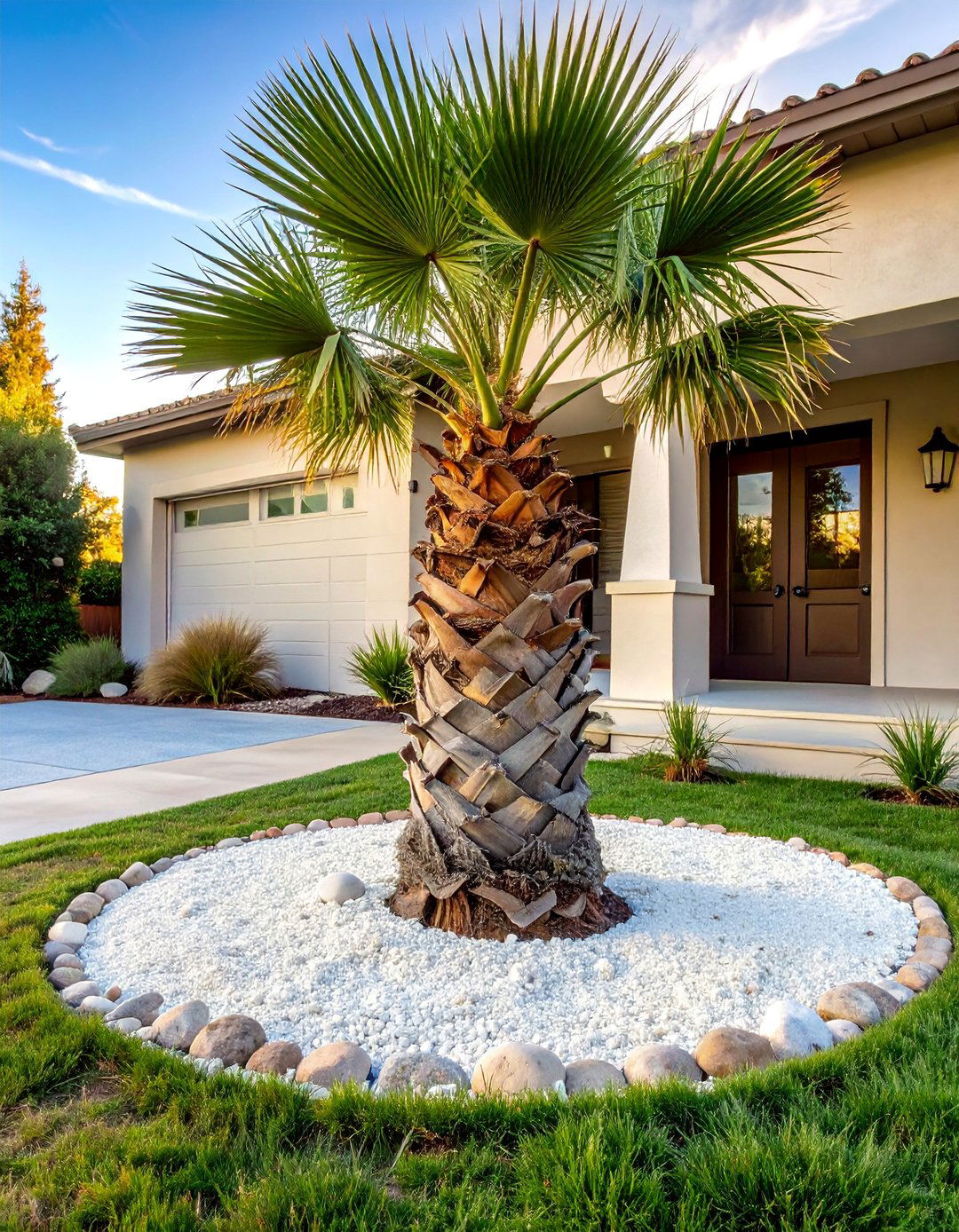 Old Man Palm as an Aged Rustic Feature - 35 Front Yard Palm Tree Landscape Design Ideas