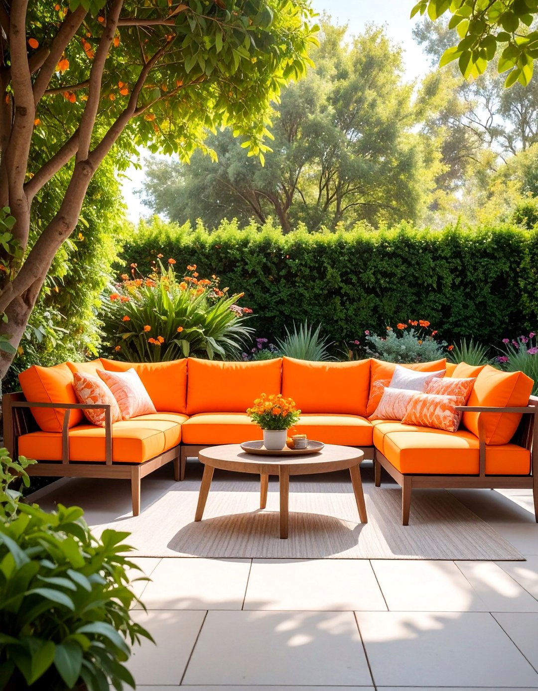 Orange Outdoor Patio Furniture - 30 Orange Room Ideas to Brighten Your Home