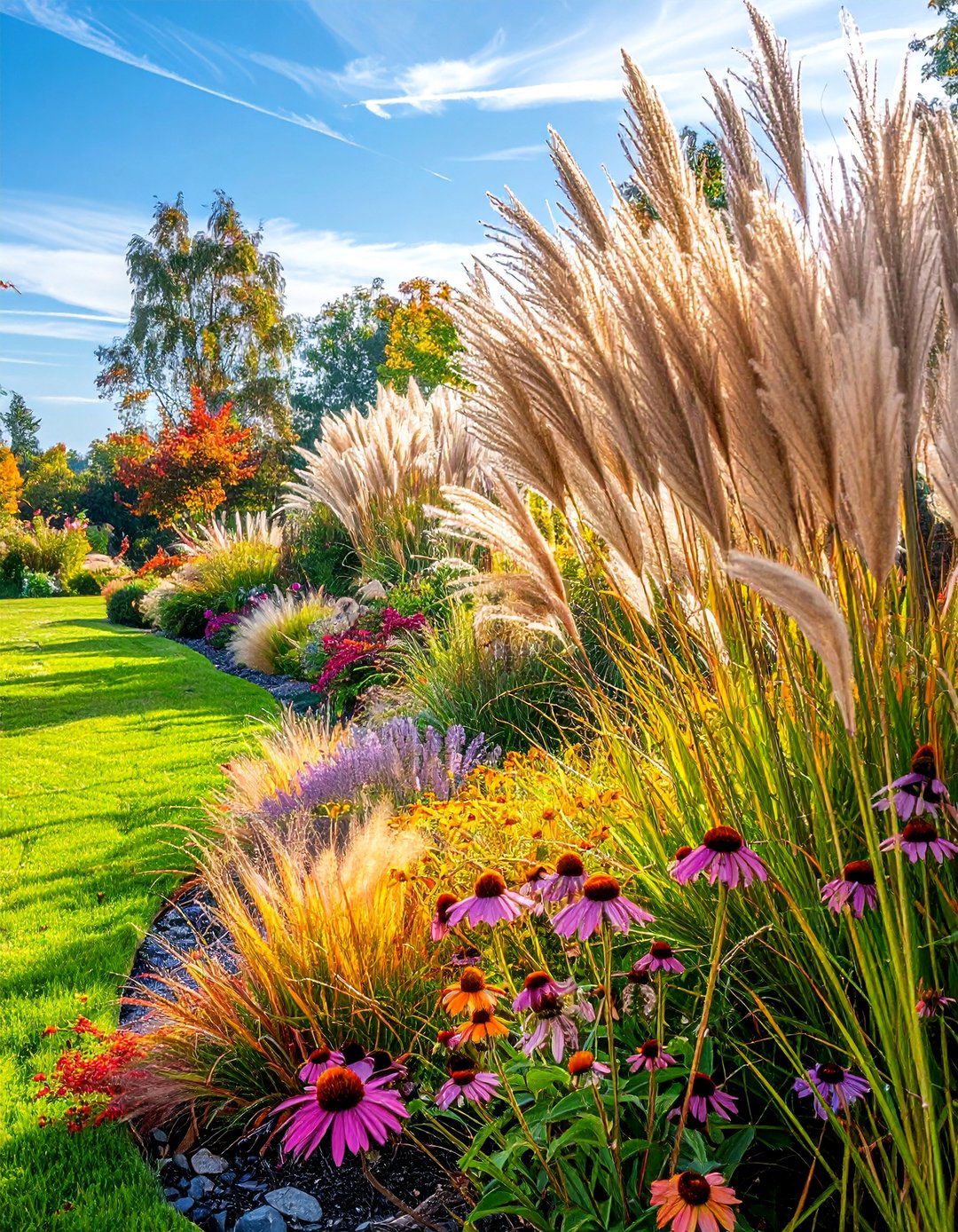 Ornamental Grass Border - 40 English Garden Design Ideas for a Timeless Landscape