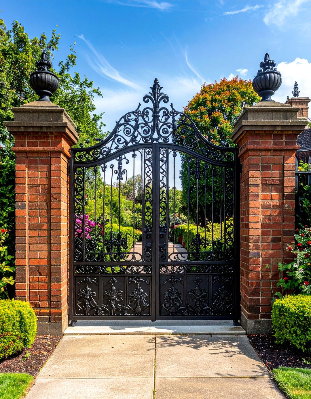 Ornate Victorian Cast Iron Metal Garden Gate - 25 Metal Garden Gate Ideas for a Stylish Entrance