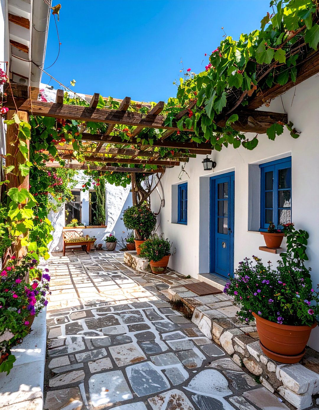 Outdoor Courtyards and Patios - 20 Greek Style Home Ideas for a Mediterranean Vibe