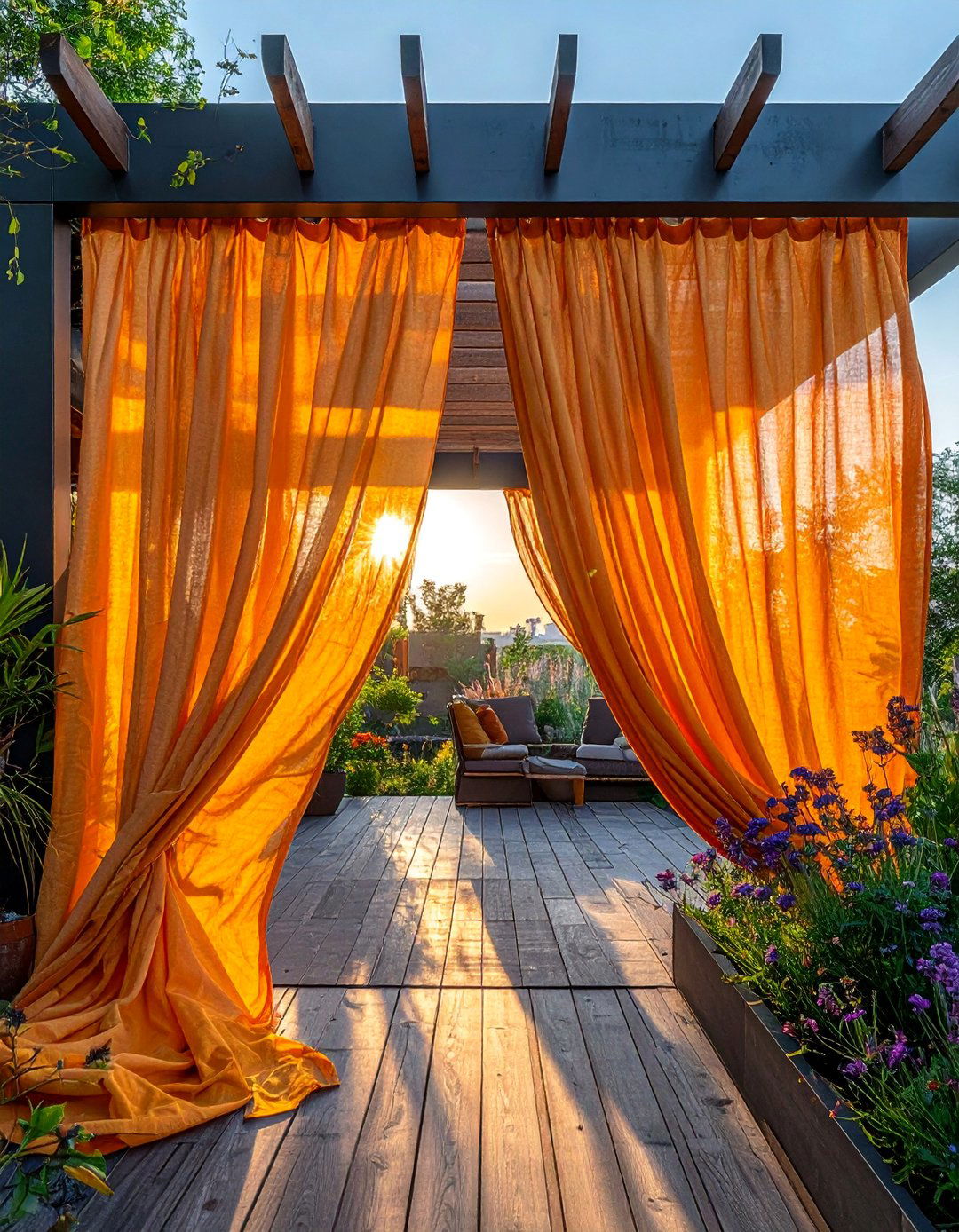 Outdoor Curtain Panels - 20 Garden Shade Ideas for a Cool and Comfortable Outdoor Space
