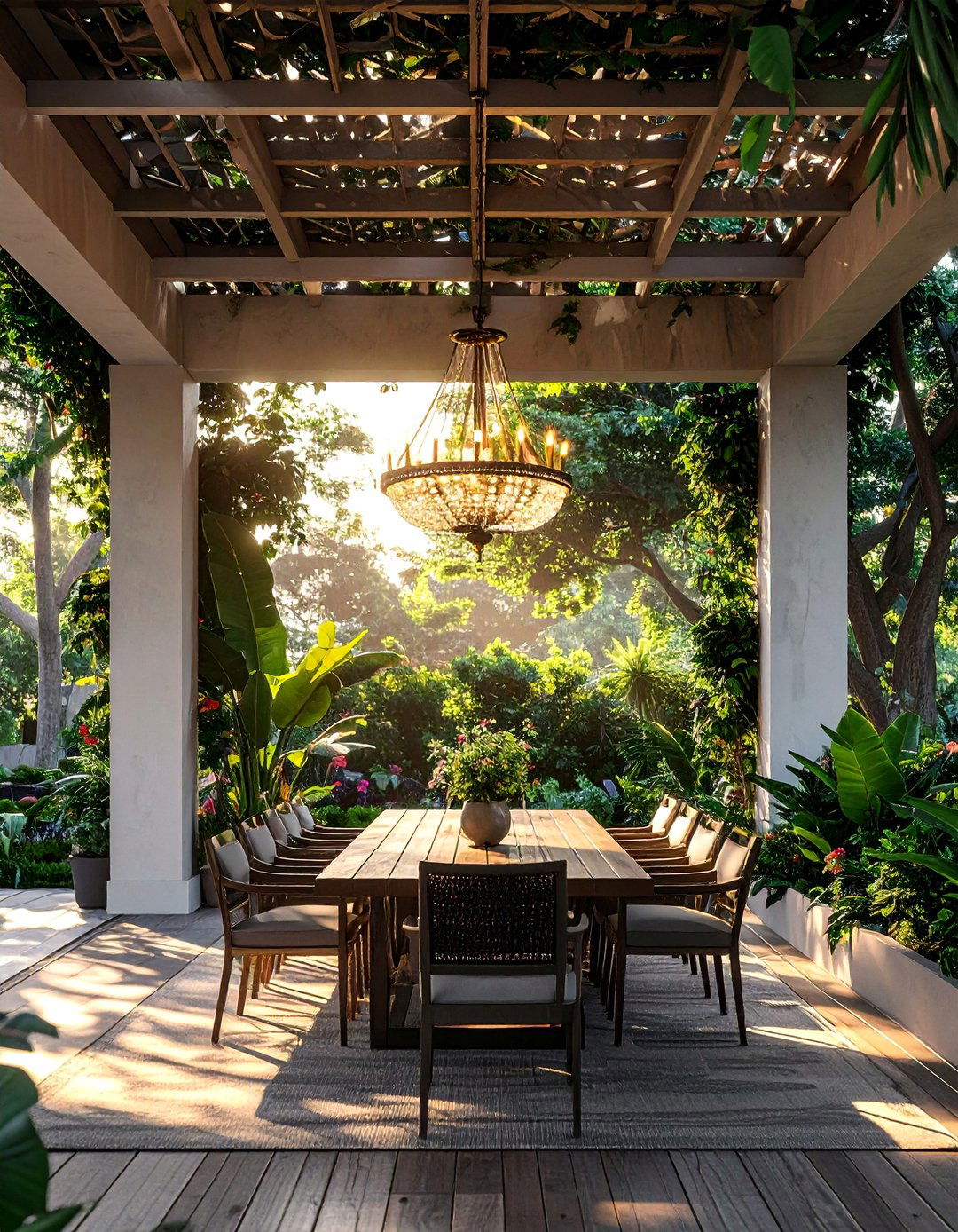 Outdoor Dining Chandelier - 40 Garden Lighting Ideas to Illuminate Your Outdoor Space