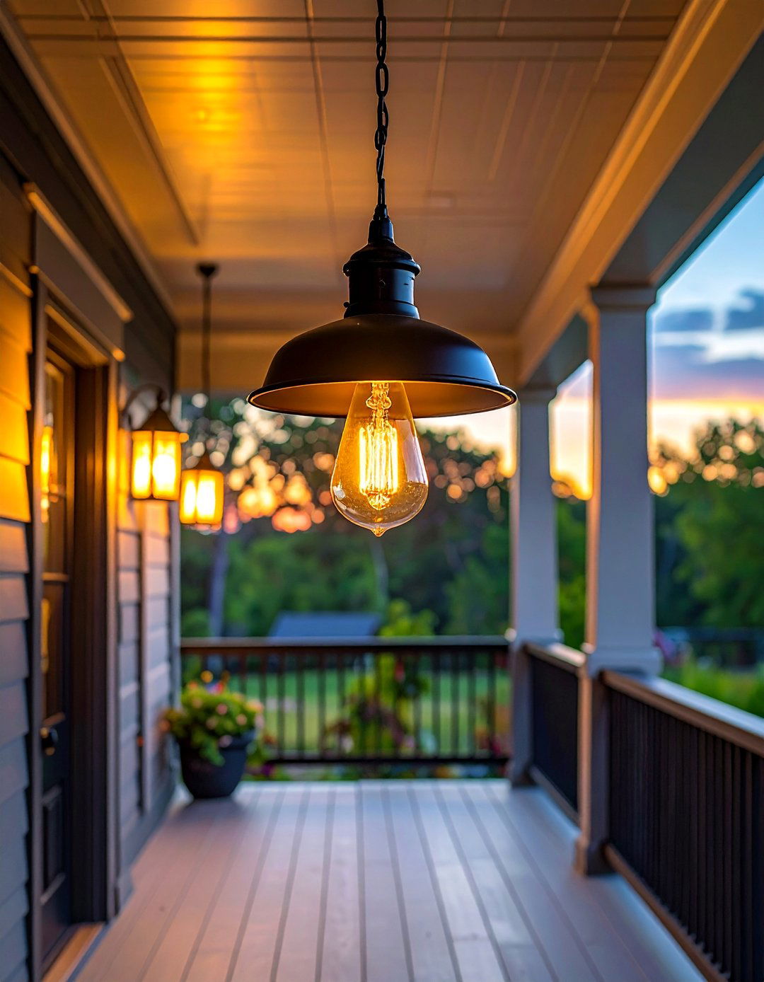 Outdoor Pendant Lighting for Ambiance - 40 Front Porch Ideas to Welcome Guests in Style