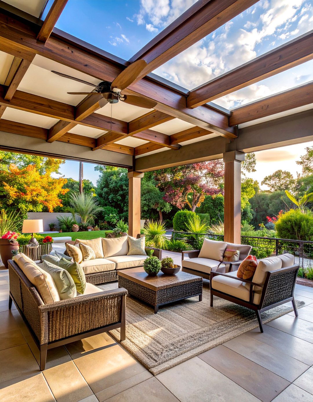 Outdoor Room with Roof - 20 Garden Shade Ideas for a Cool and Comfortable Outdoor Space