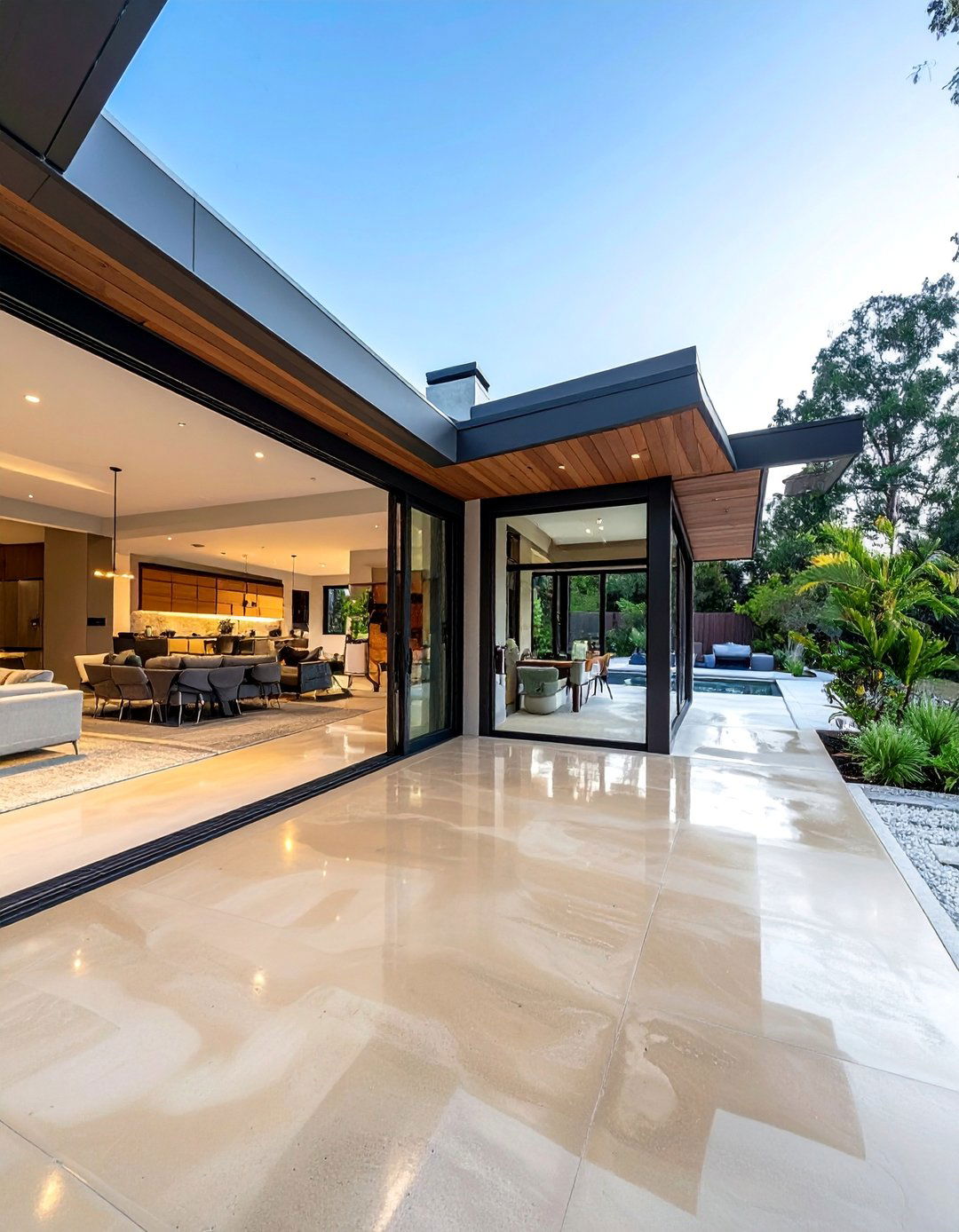 Outdoor to Indoor Stained Concrete Floors - 25 Stained Concrete Floors for Modern Interiors