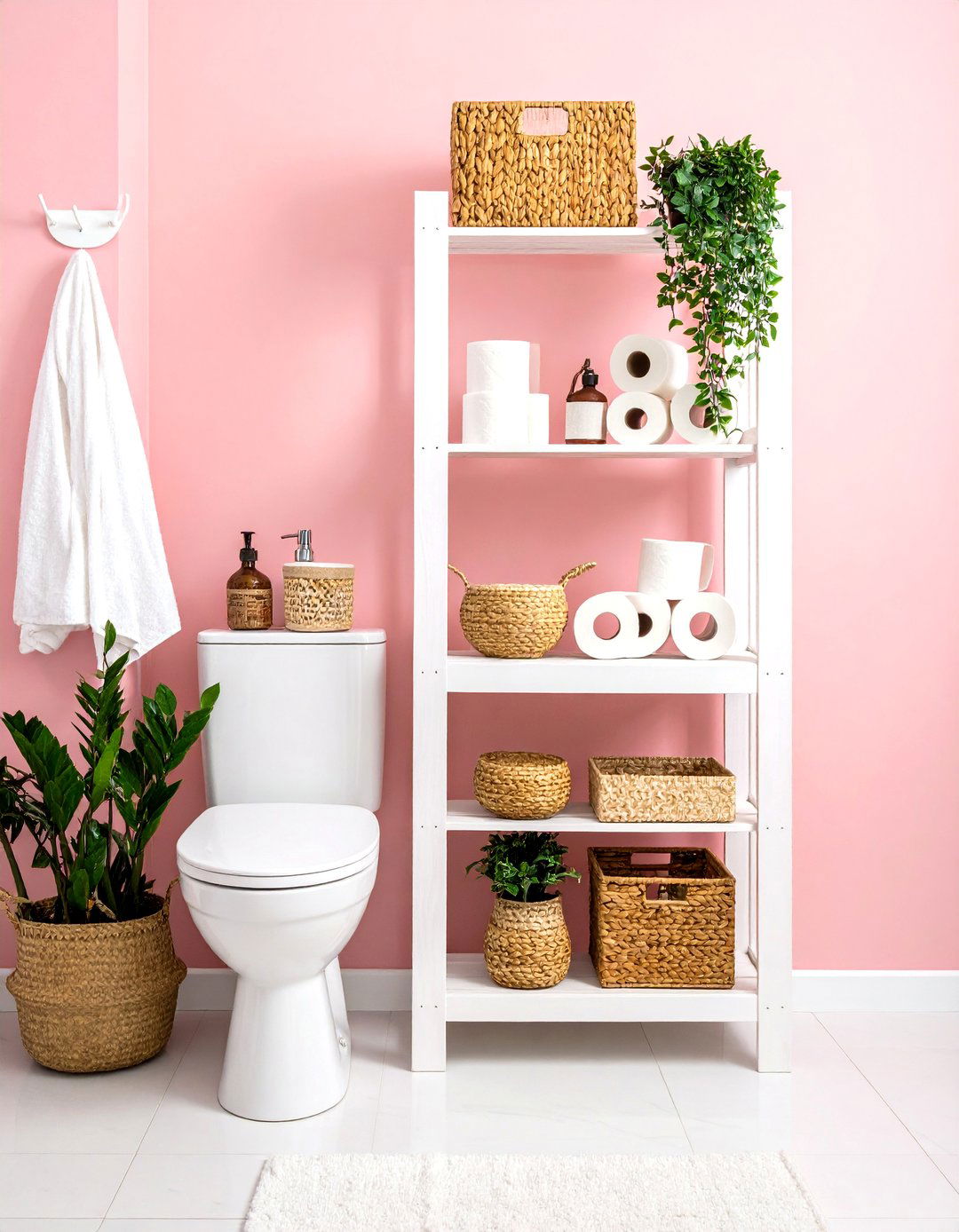 Over the Toilet Storage Unit - 25 Small Bathroom Ideas on a Budget for Big Impact