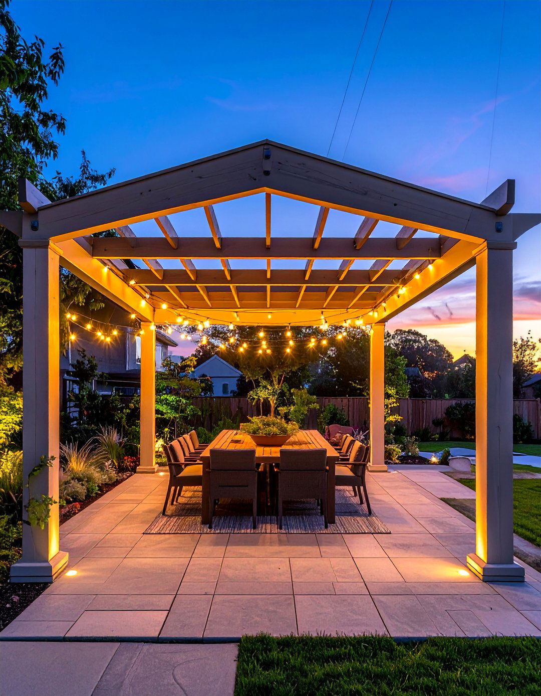 Overhead Canopy Systems - 40 Backyard Lighting Ideas to Illuminate Your Space