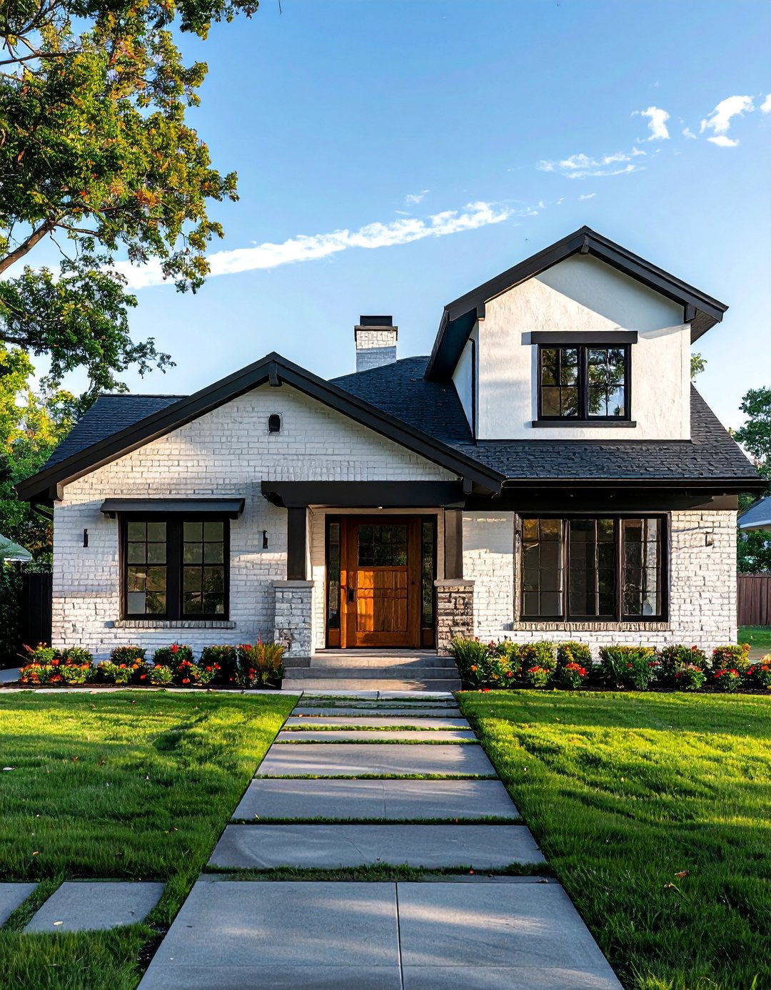 Paint Your Ranch Homes Brick Exterior - 40 Curb Appeal Inspiration Ideas for Ranch Homes