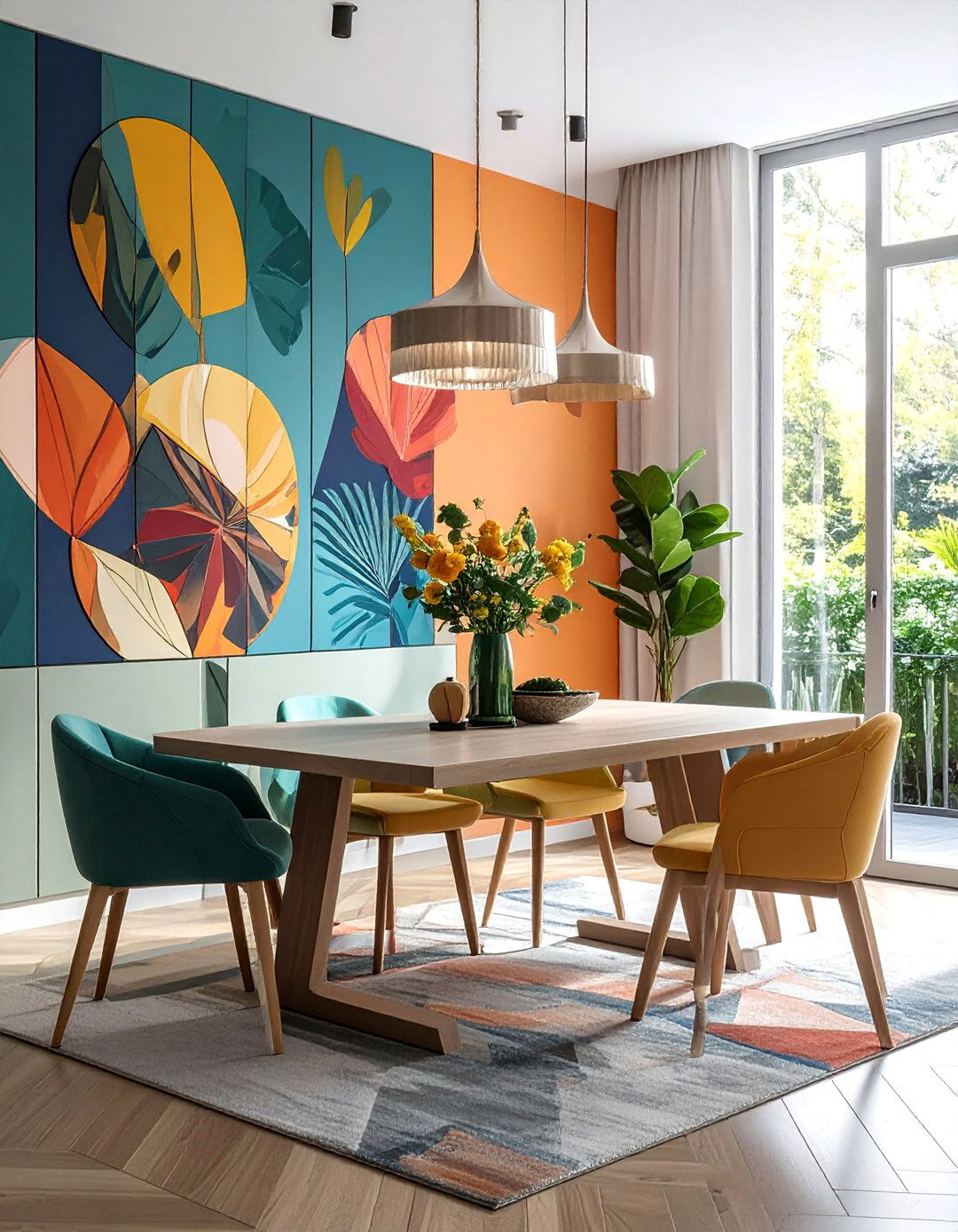 Painted Accent Patterns - 25 Dining Room Wall Paneling Ideas to Elevate Your Space