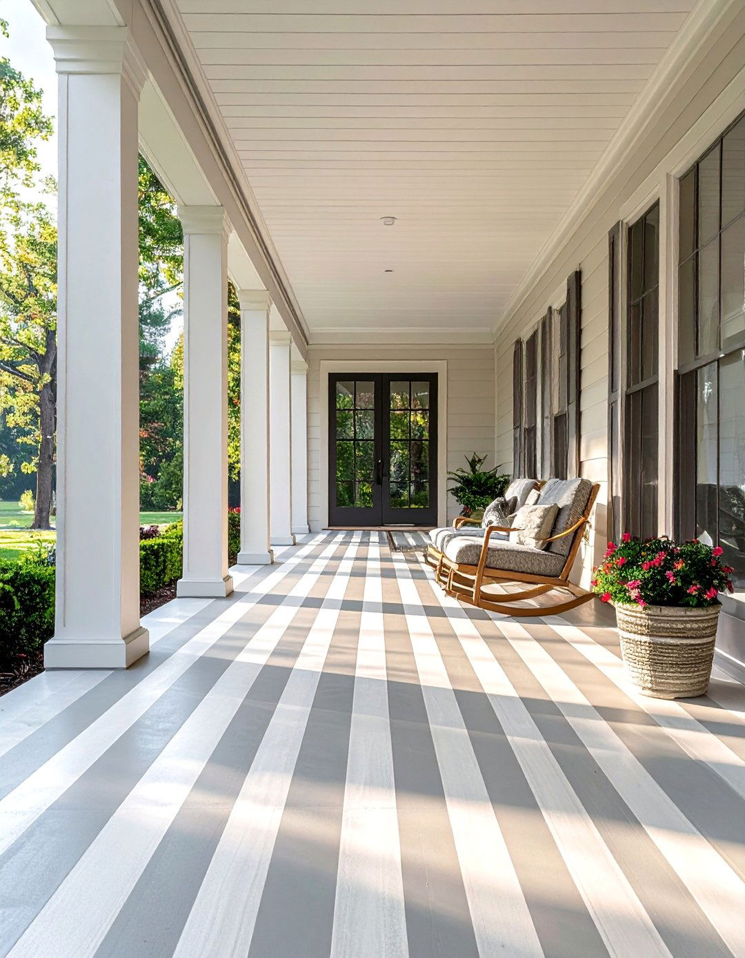 Painted Concrete Porch Floors - 15 Porch Flooring Options for a Stylish Outdoor Space