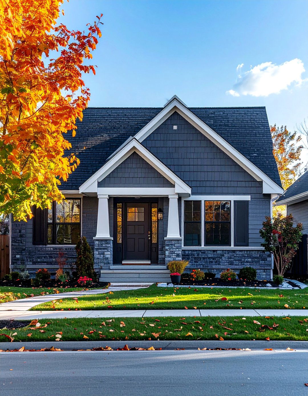 Painted Gray Brick Exterior Home - 30 Gray Brick Exterior Home Ideas for Modern Elegance
