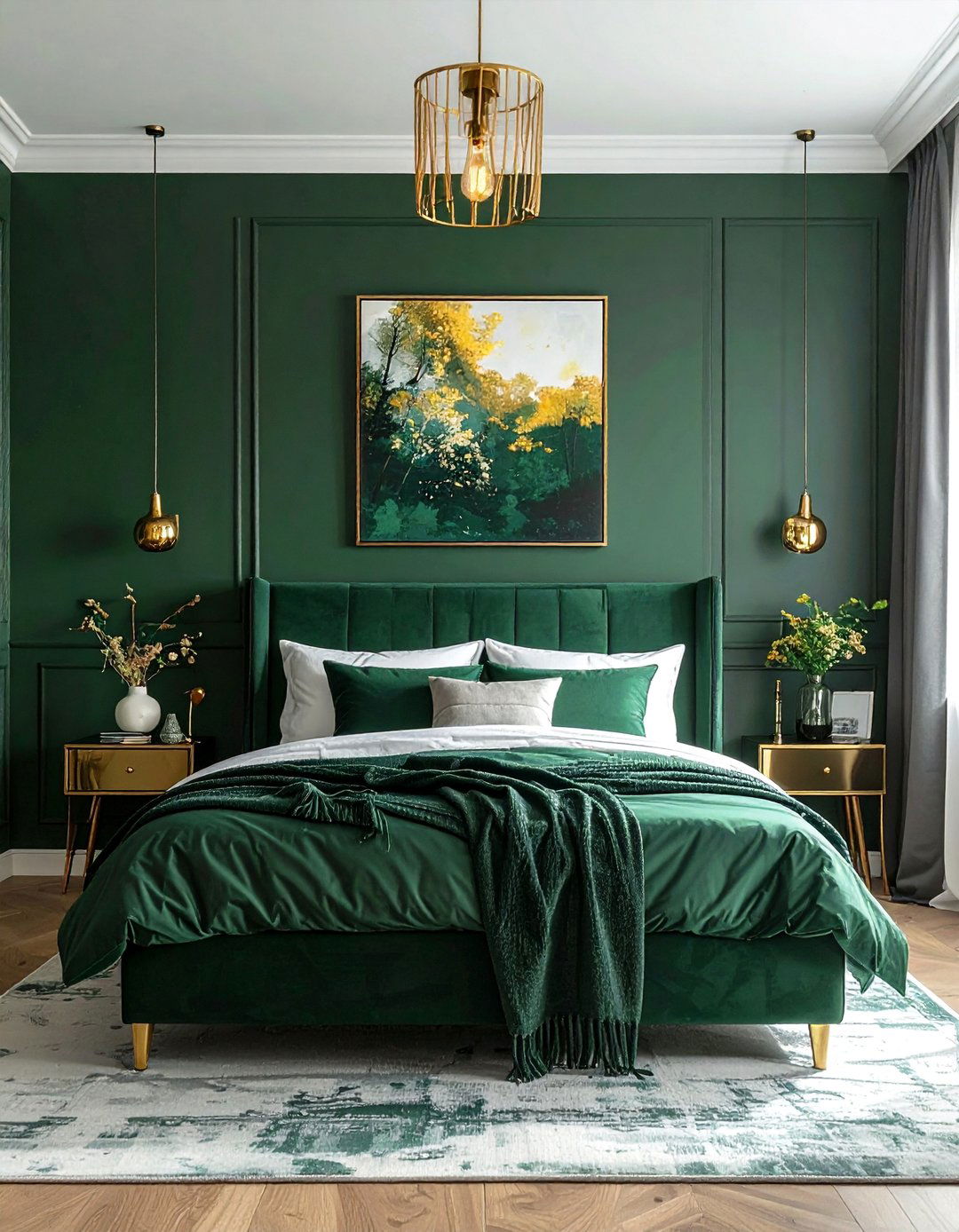Painting Deep Purple or Forest Green Accent Walls - 30 Whimsigoth Decor Ideas to Enchant Your Space