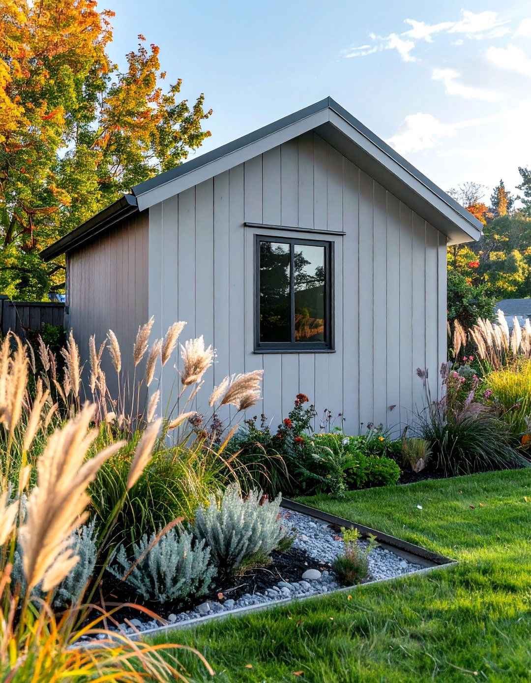 Pale Gray Minimalist Shed Color - 20 Shed Color Ideas to Transform Your Outdoor Space