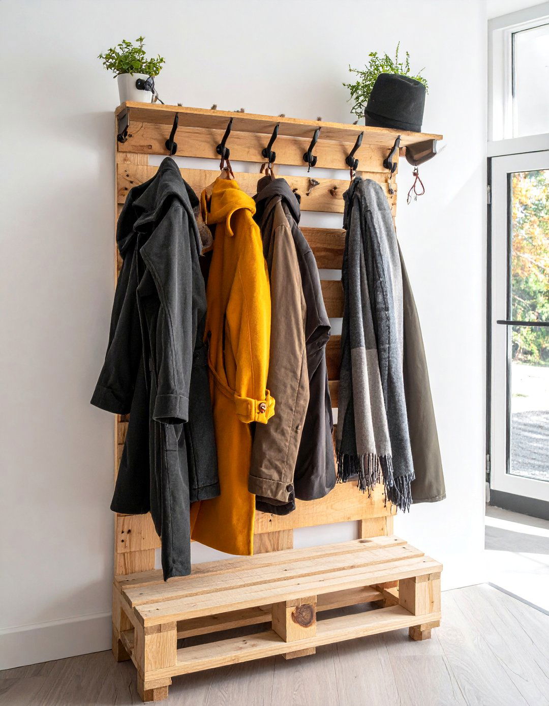 Pallet Coat Rack - 40 Creative Pallet Furniture Ideas for Your Home