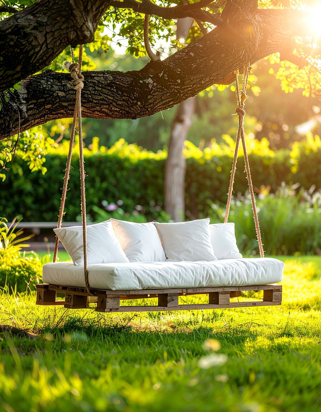Pallet Hanging Daybed - 40 Creative Pallet Furniture Ideas for Your Home