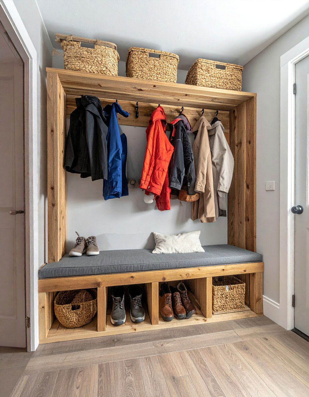 Pallet Mudroom Organizer - 40 Creative Pallet Furniture Ideas for Your Home