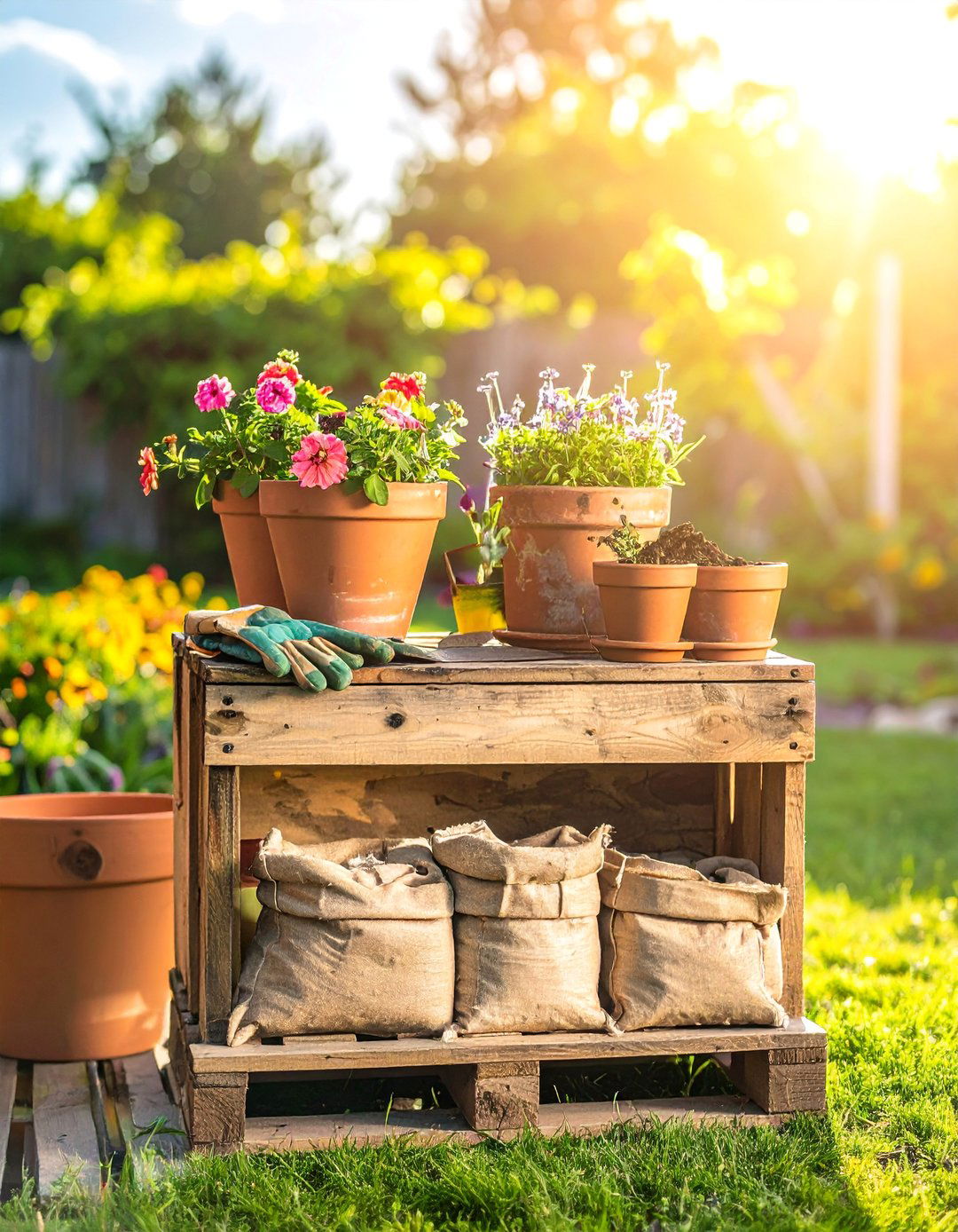Pallet Potting Bench - 40 Creative Pallet Furniture Ideas for Your Home