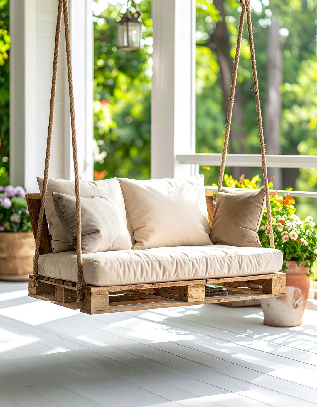 Pallet Swing Chair - 40 Creative Pallet Furniture Ideas for Your Home