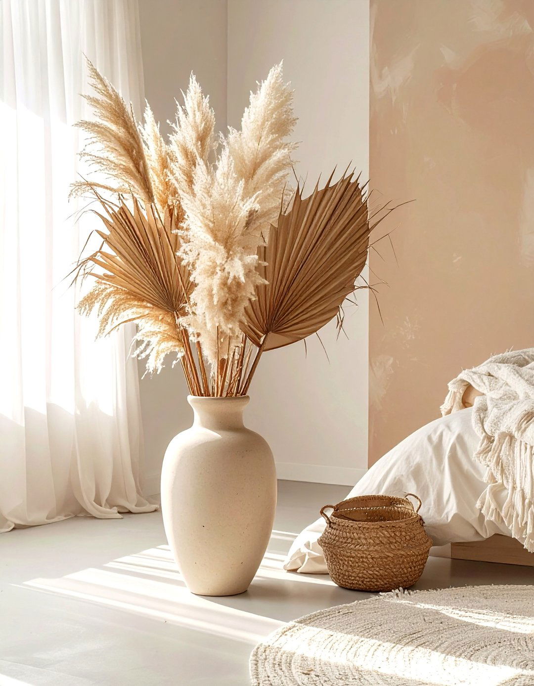Pampas Grass and Dried Florals - 20 Bohemian Desert Decor Ideas for a Warm and Inviting Home