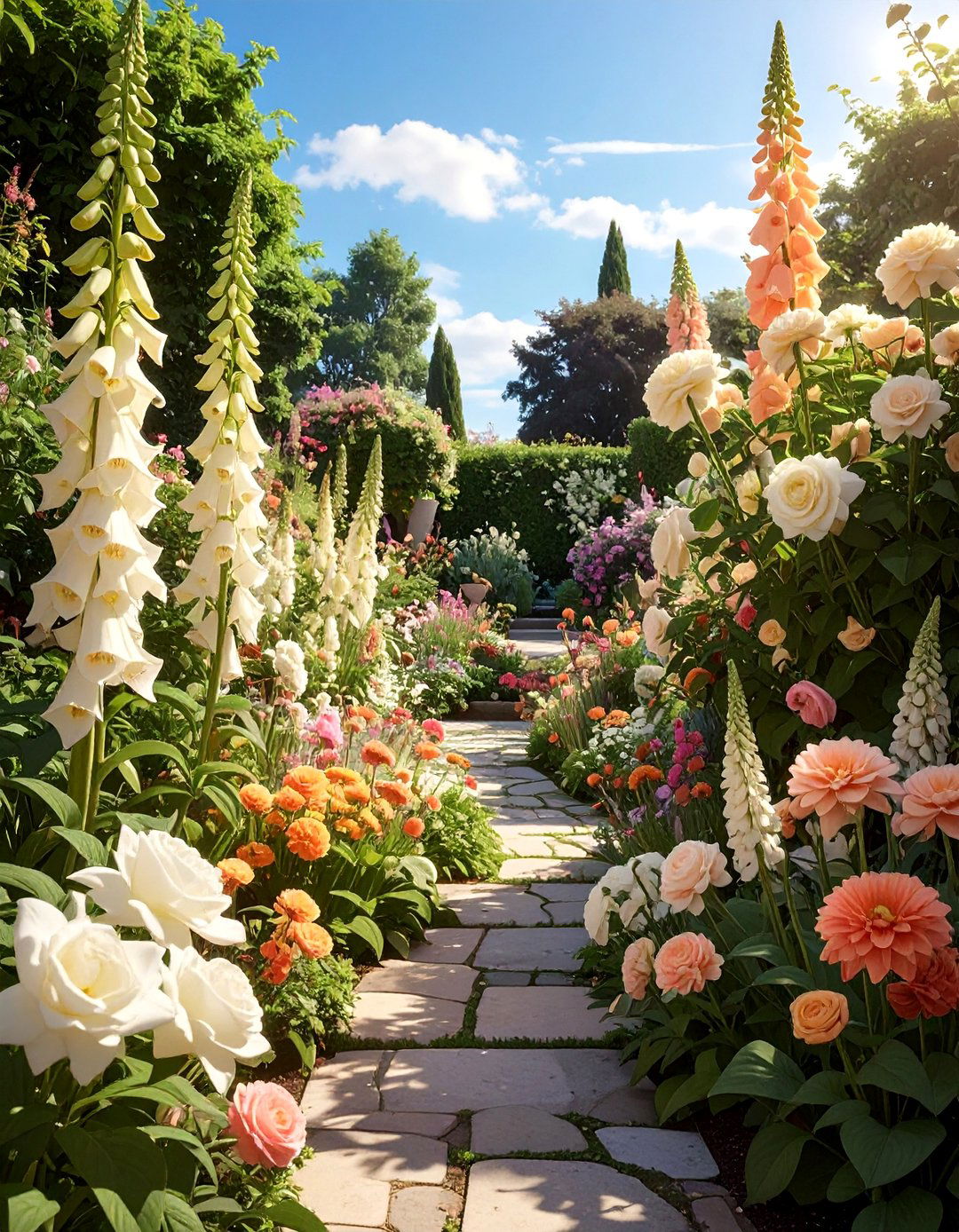 Peachy Keen and Cream Garden Colour Scheme - 30 Garden Colour Schemes to Brighten Your Outdoor Space