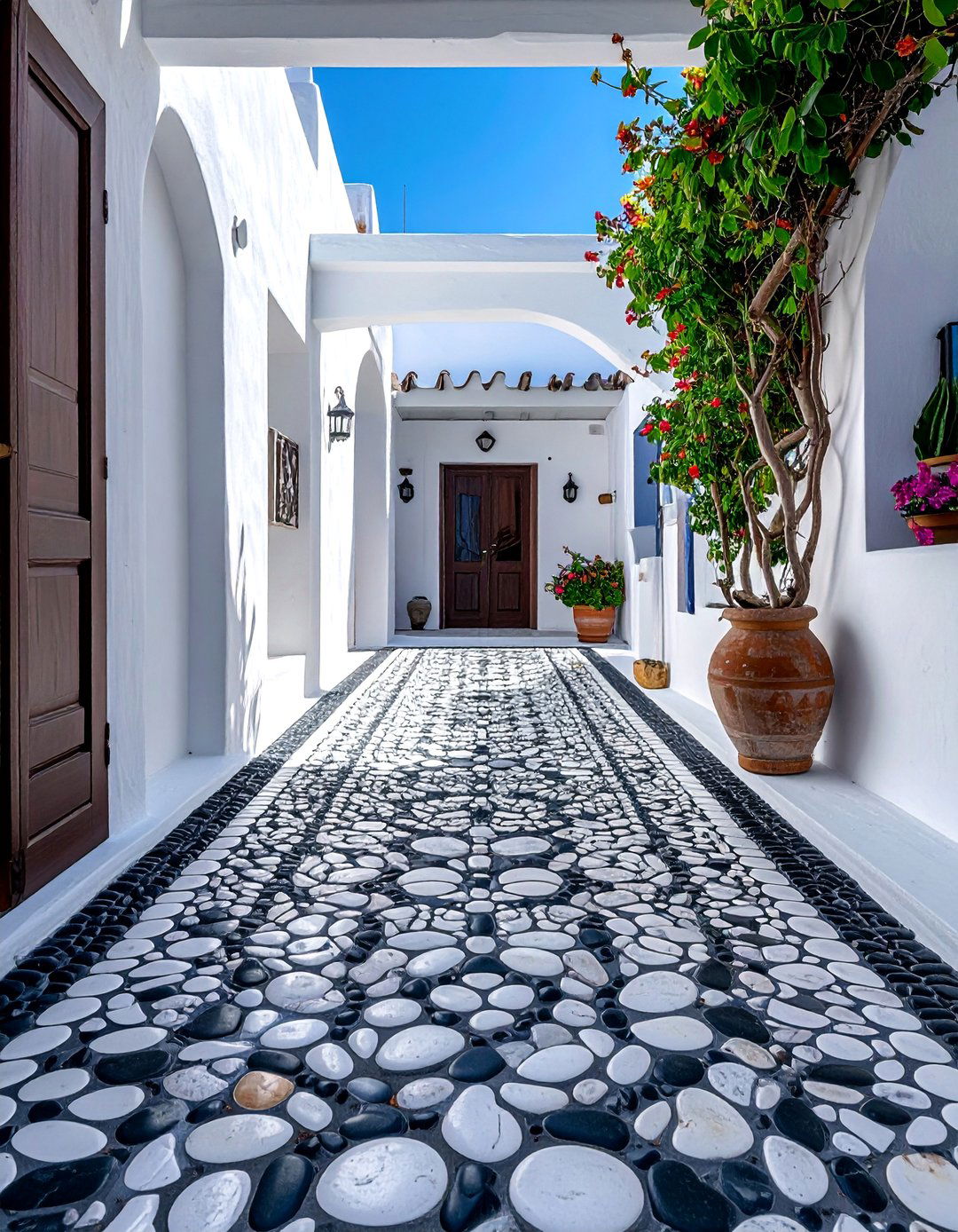 Pebble Mosaic Floors or Accents - 20 Greek Style Home Ideas for a Mediterranean Vibe