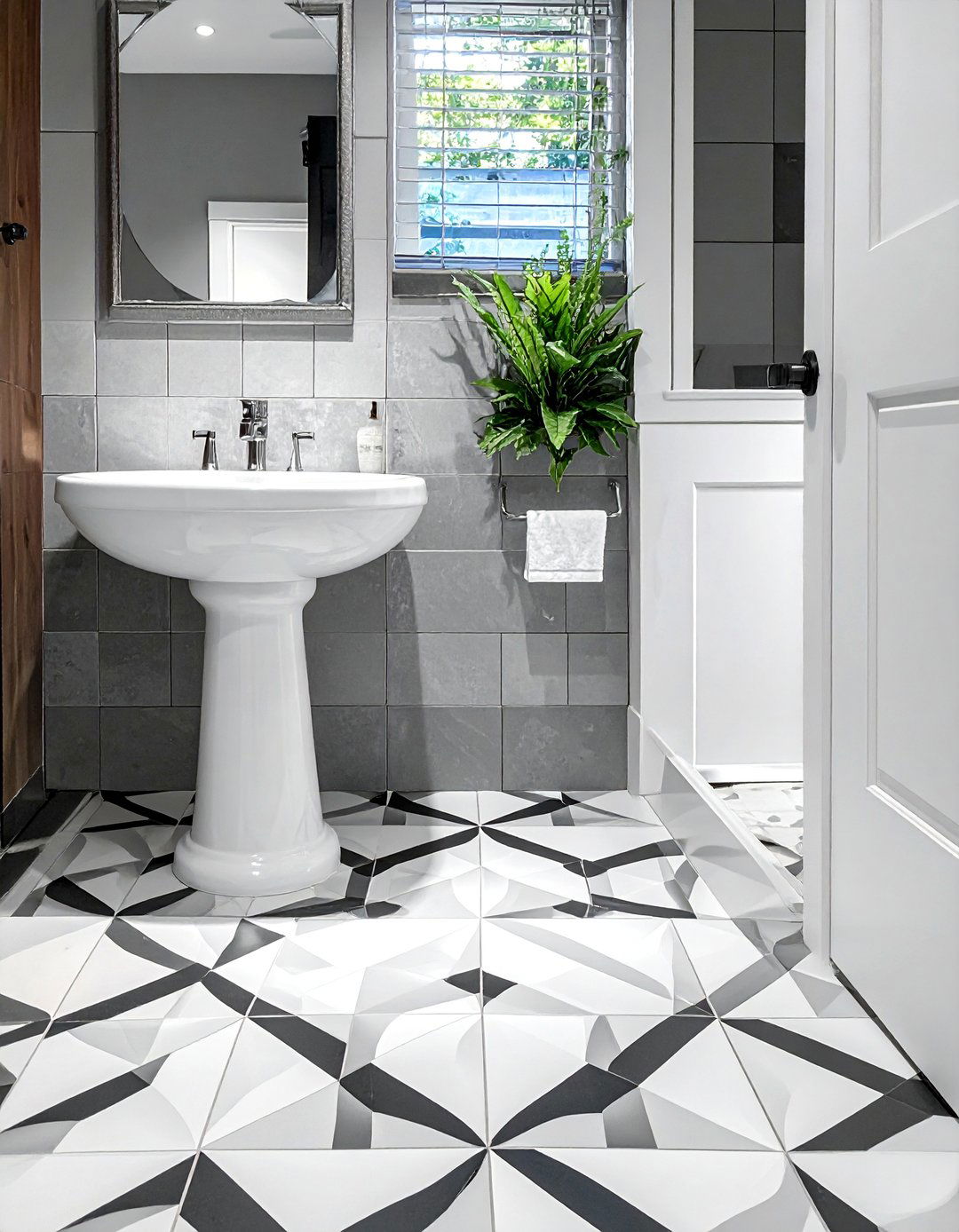 Peel and Stick Floor Tiles - 25 Small Bathroom Ideas on a Budget for Big Impact