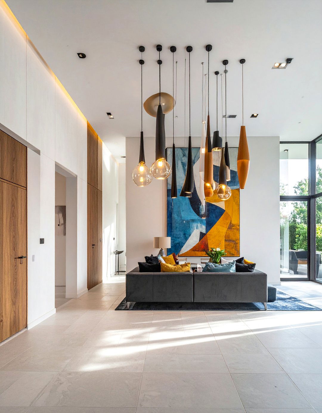 Pendant Light Cluster - 50 Foyer Decor Ideas to Make a Grand First Impression