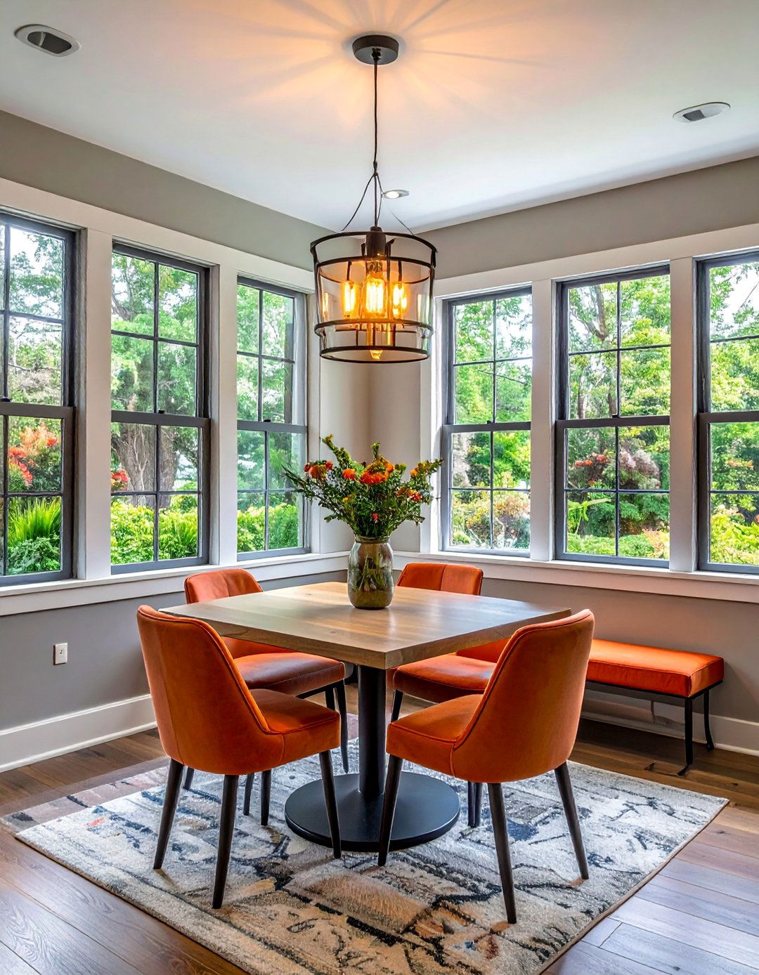 Pendant Lighting Focal Point - 25 Corner Breakfast Nook Ideas for a Charming Dining Spot