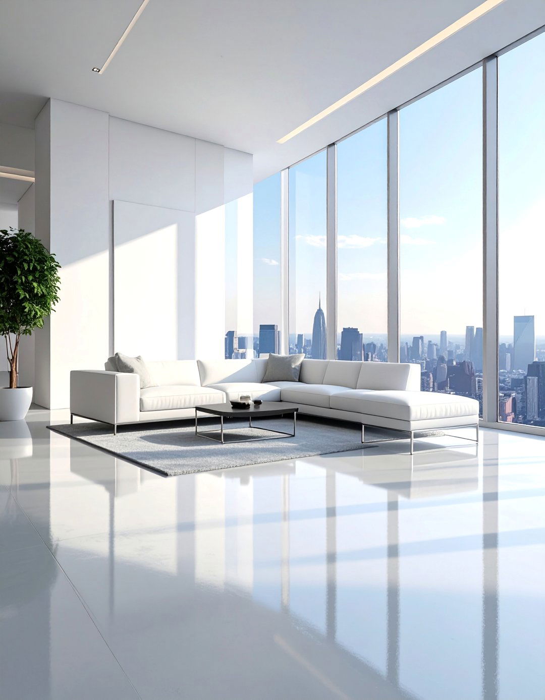 Penthouse Design Following a Minimalist Aesthetic - 25 Penthouse Design Ideas for Luxurious Urban Living