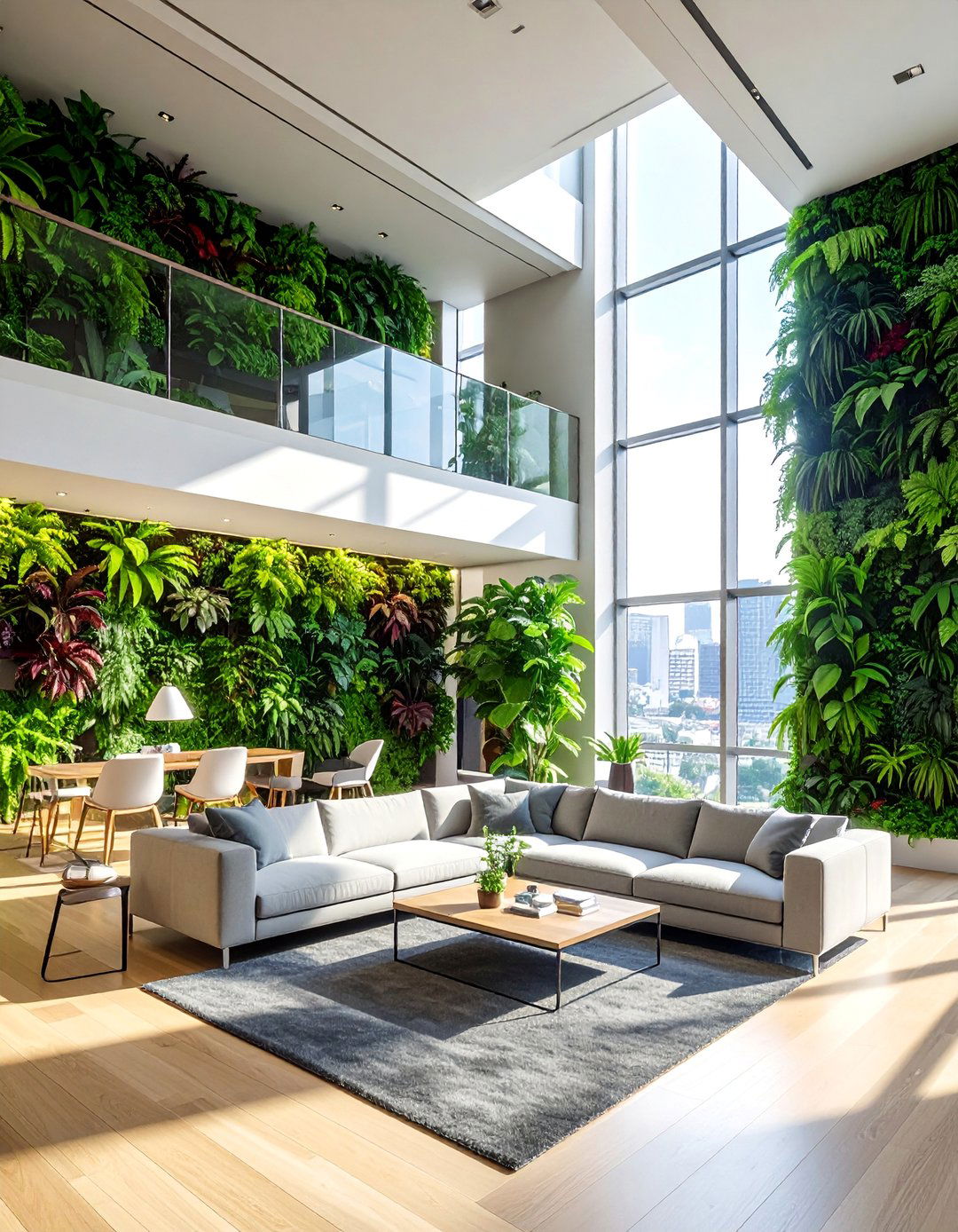 Penthouse Design Incorporating Biophilic Living Walls - 25 Penthouse Design Ideas for Luxurious Urban Living