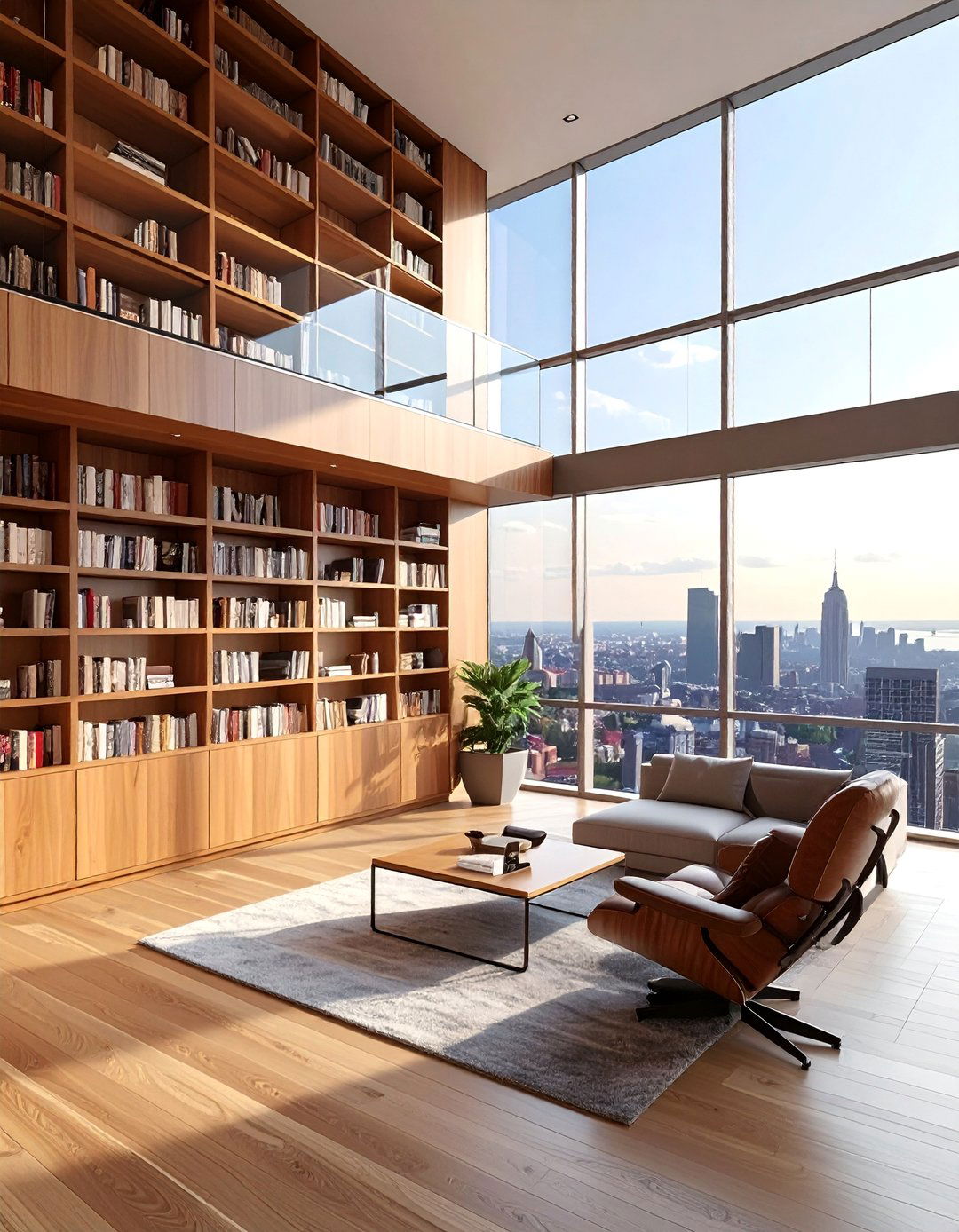 Penthouse Design Utilizing a Floating Mezzanine Level - 25 Penthouse Design Ideas for Luxurious Urban Living