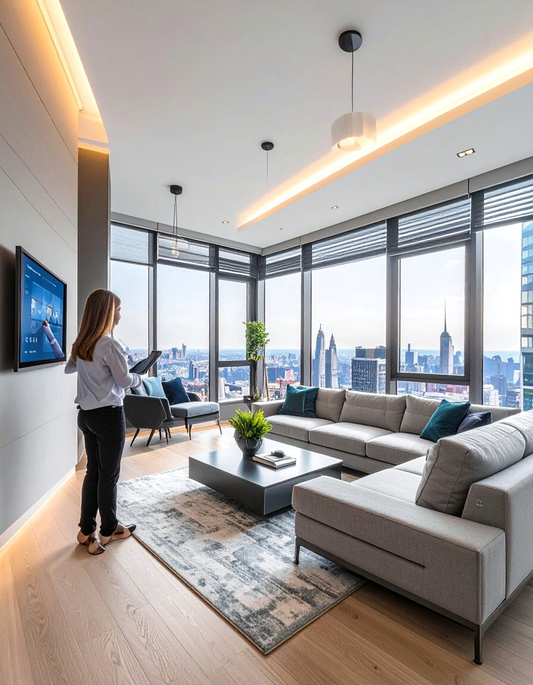 Penthouse Design with Integrated Smart Home Automation - 25 Penthouse Design Ideas for Luxurious Urban Living