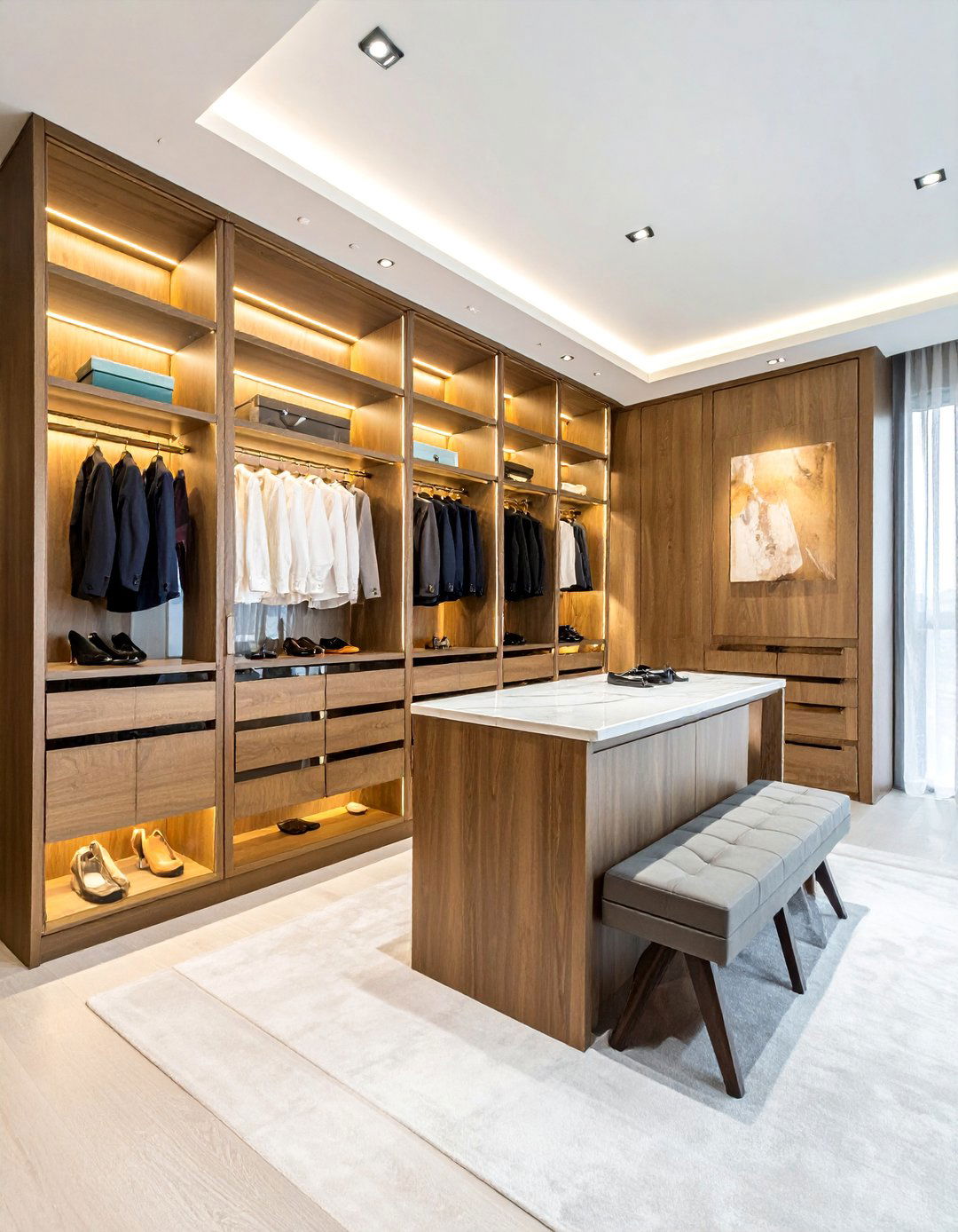 Penthouse Design with a Bespoke Walk in Closet - 25 Penthouse Design Ideas for Luxurious Urban Living
