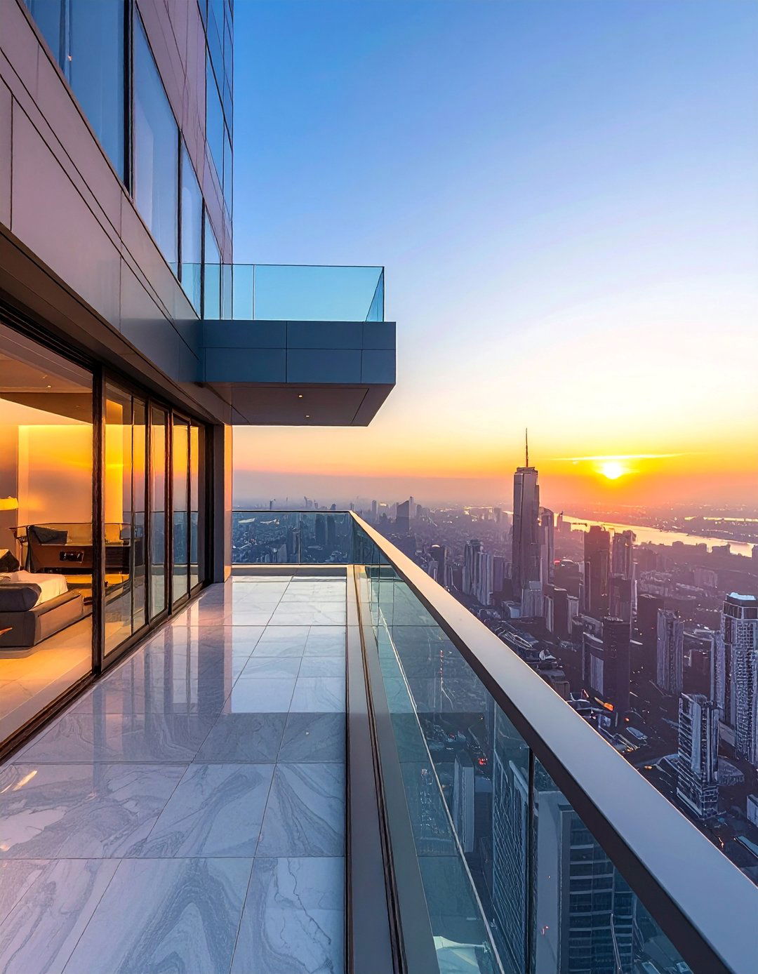 Penthouse Design with a Dramatic Cantilevered Balcony - 25 Penthouse Design Ideas for Luxurious Urban Living