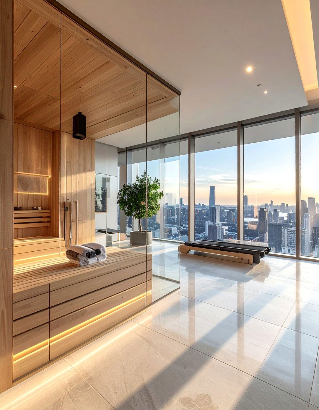 Penthouse Design with a Home Gym and Wellness Spa - 25 Penthouse Design Ideas for Luxurious Urban Living