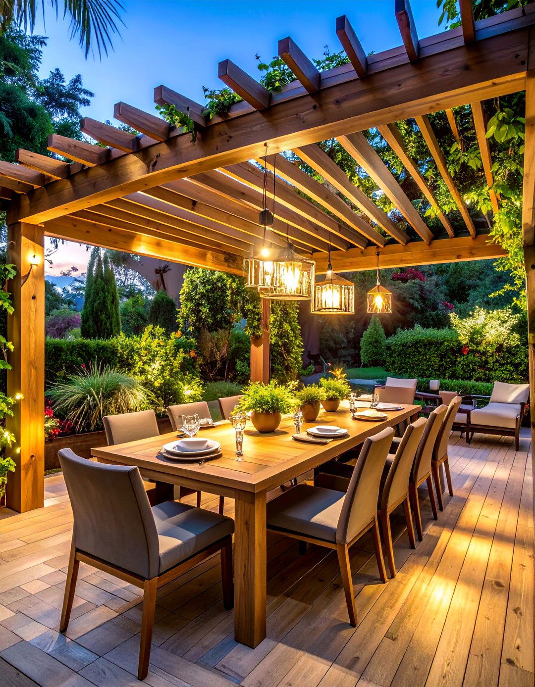 Pergola Outdoor Dining Rooms - 30 Luxury Garden Design Ideas for a Stunning Outdoor Space
