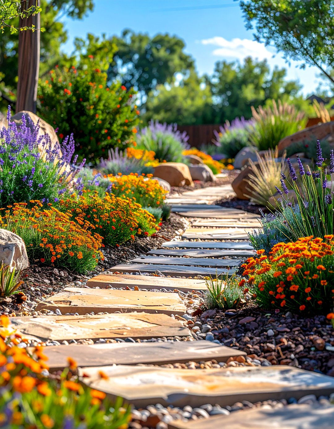 Permeable Hardscaping Pathways - 30 Drought Tolerant Landscaping Ideas for Your Yard