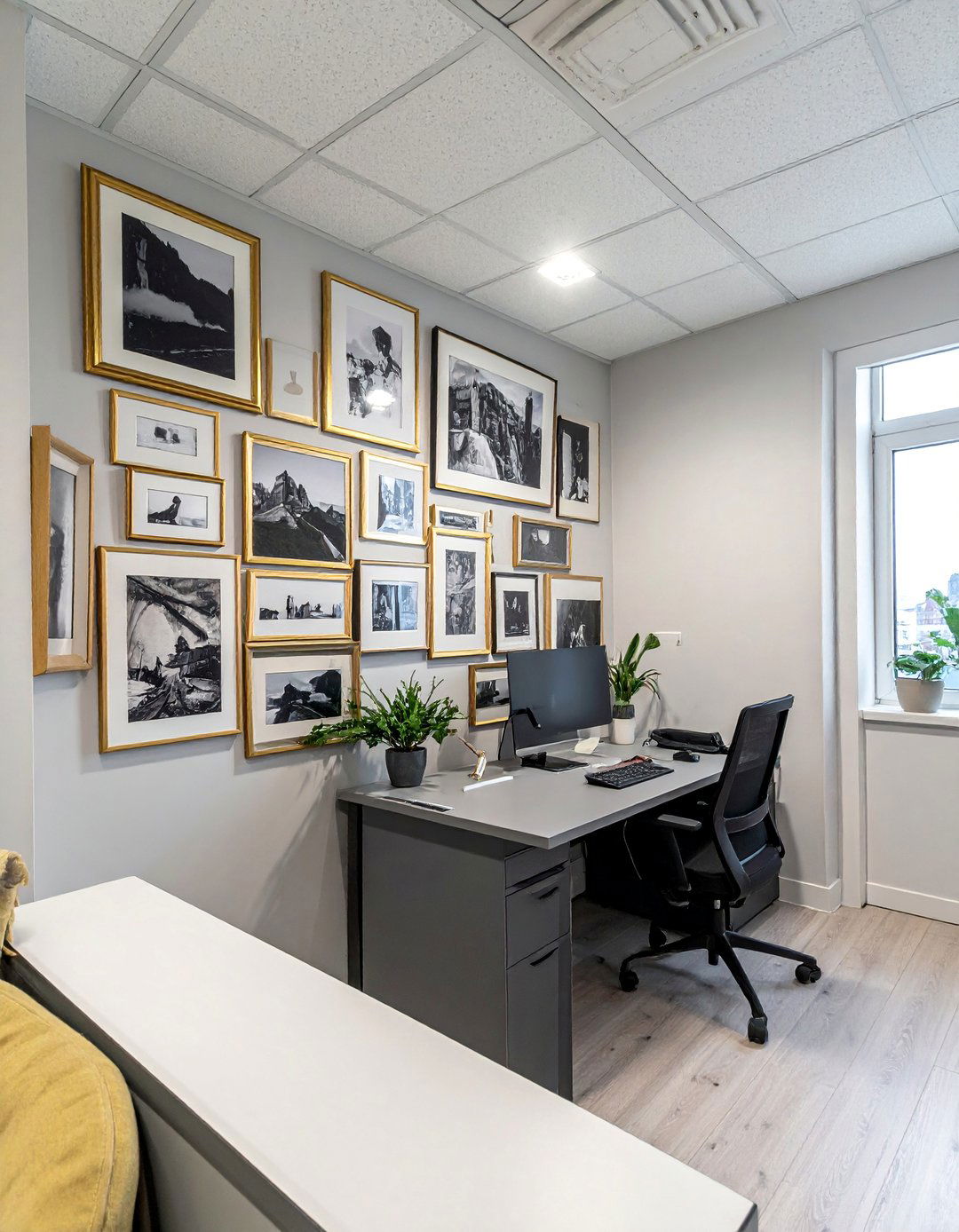 Personal Photo Gallery Wall - 30 Cubicle Decor Ideas to Personalize Your Workspace